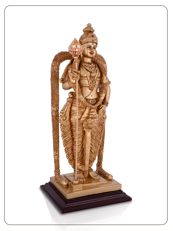 Lord Murugan Statue BUY 1 GET 1 FREE - 10 Inch