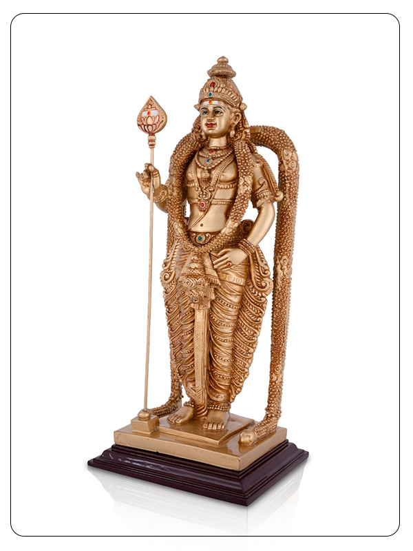 Lord Murugan Statue BUY 1 GET 1 FREE - 10 Inch