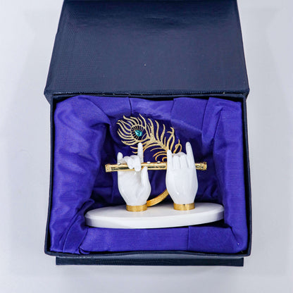 Lord Krishna Hand with Flute for Home Decor and Gifting (3.5 inches)